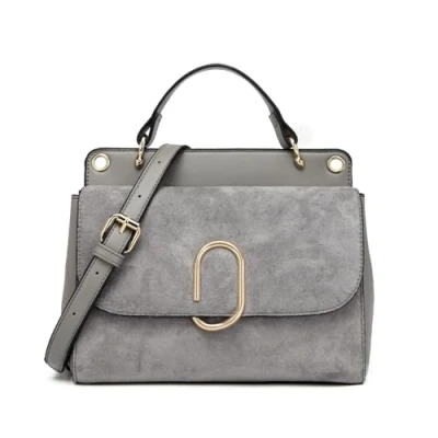 Abbildung von Miss Lulu Umhängetasche für Frauen Top Griff Tasche Kleine Handtaschen Arbeit Shopping Reise PU Leder Wildleder