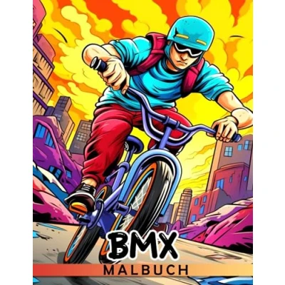 Abbildung von BMX Malbuch: Fabelhafte Ausmalbilder mit wunderbaren Illustrationen zum Entspannen und Abschalten für Jungen Mädchen