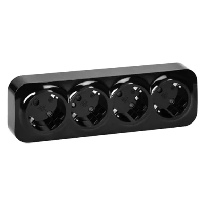 Abbildung von Miratic Steckdose Aufputz Wand 2P+Z Schuko IP20 (4 Steckdosen)