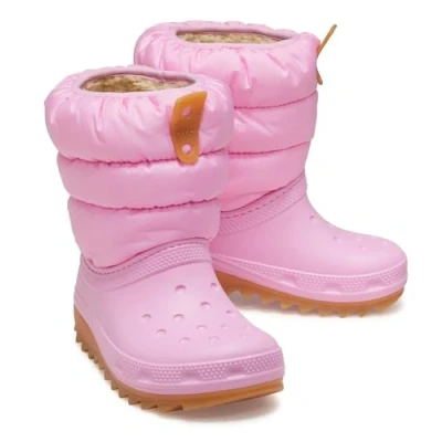 Abbildung von Crocs Classic Neo Puff Boot K Mode Stiefel, Pink Tweed Gum, 31 EU