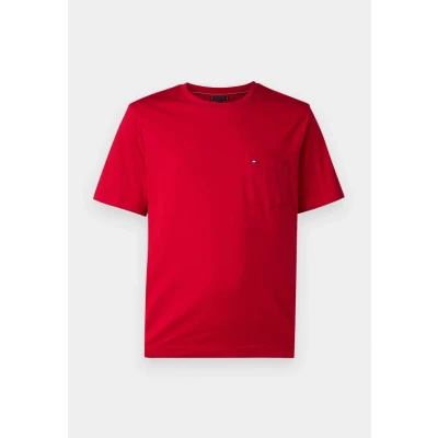 Abbildung von Tommy Hilfiger Essential Solid Pocket TEE Tshirt basic, Herren, Größe: Large, Medium red