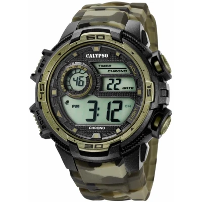 Abbildung von Calypso Herren Chronograph Quarz Uhr mit Silikon Armband K5723/6