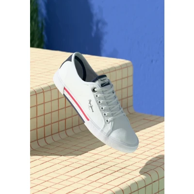 Abbildung von Pepe Jeans Brady Basic Sneaker low, Herren, Größe: 45, White Schuhe