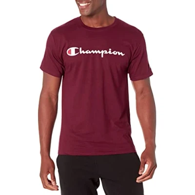 Abbildung von Champion Herren Klassisches Jersey Graphic T Shirt, Kastanienbraun y07718, Groß