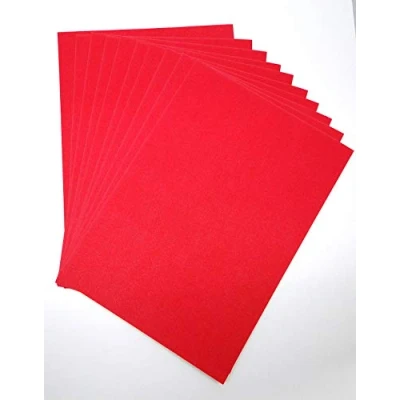 Abbildung von A4 rotes Glitzer Karton, Glitzerpapier, fusselfrei, glitzernd, Bastelpapier, 250 g/m², Bastelkarton, säurefrei (rot, 10 Blatt)
