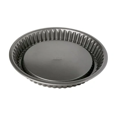 Abbildung von Birkmann, Easy Baking, Obstbodenform Ø 30 cm, runde Backform mit gewelltem Rand und Antihaftbeschichtung, Rezeptheft, 881082