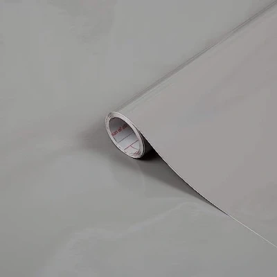 Abbildung von d c fix Möbel Klebefolie grau Hochglanz 67,5 cm x 2 m Möbelfolie selbstklebend Küchenfolie Folierung Küchen Schrank Deko Folie Tisch Tischfolie Fensterbank Küchenfronten glänzend dunkel