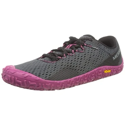 Abbildung von Merrell Vapor Glove 6 Laufschuh Natural running, Damen, Größe: 42.5, Grey/pink Schuhe