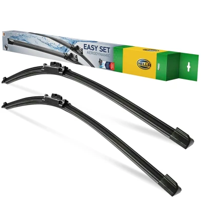 Abbildung von Scheibenwischer Hella Easy Set Oe 9XW 358 164 061 vorne Flachbalkenwischblatt VOLKSWAGEN: Caddy 3, Touran I, SKODA: Superb II Hatchback