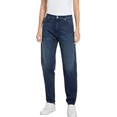 Abbildung von Replay Damen Jeans Keida Baloon Fit, Dark Blue 007 (Blau), 28W / 30L