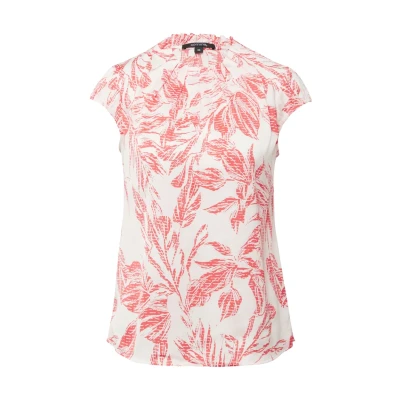 Abbildung von comma Gemusterte MIT Raffung Bluse, Damen, Größe: 40, Perlmuttrosa
