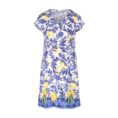 Abbildung von Vera Mont Sommer MIT ÜBERSCHNITTENEN ÄRMELN Freizeitkleid, Damen, Größe: 36, Nature blue