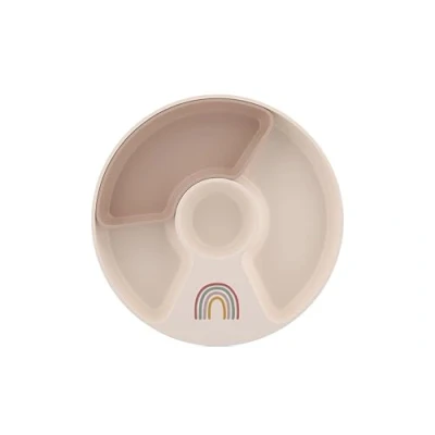 Abbildung von Mepal Kinderteller Mit Unterteilung Mio Hohe Kanten/Ecken für Schöpfen Anti Rutsch Boden Fach zur in 2, 3 oder 4 Teile Mikrowellengeeignet Sunshine &amp; Rainbow