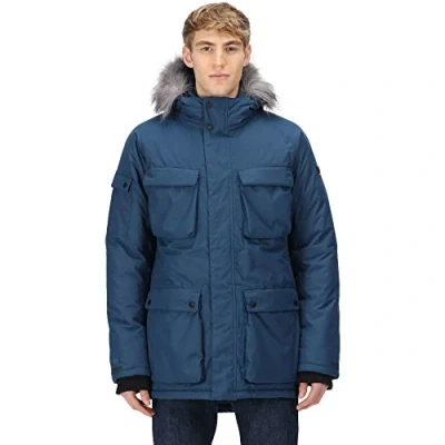 Abbildung von Regatta Herren Aziel Wasserdichter und atmungsaktiver Parka mit Daunenisolierung, Kapuze mehreren Taschen