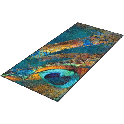 Abbildung von wash+dry Fußmatte, Exotic Pavo 60x140 cm, innen und außen, waschbar