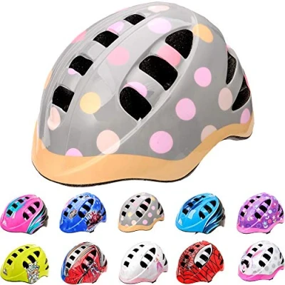 Abbildung von meteor Kinder Fahrradhelm, Skaterhelm, Sicherheitshelm MA 2 DOTS Size: M 52 bis 56 cm 235 (grau)