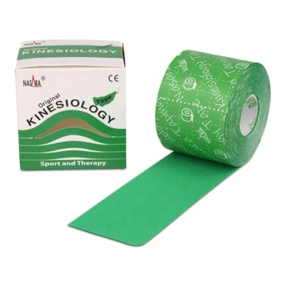 Abbildung von Nasara Original Kinesiologie Physio Tape für Sport und Medizin, Rollengröße 5cm x 5m, Grün