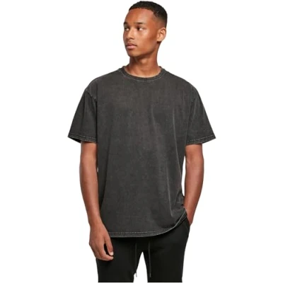 Abbildung von Build Your Brand Herren BY189 Acid Washed Heavy Oversize Tee T Shirt, Black, 3XL
