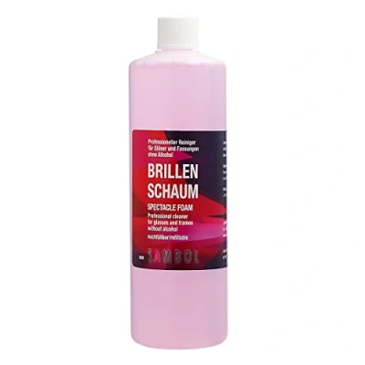 Abbildung von Brillenreiniger Reinigungsschaum 200 ml Nachfüllflasche ohne Alkohol streifenfrei zur schonenden und professionellen Reinigung von Brillen, Displays, Monitoren Visieren