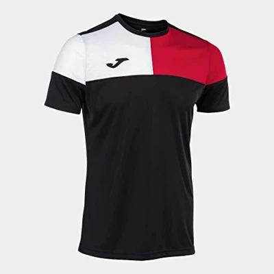Abbildung von Joma Herren Kurzarmshirt Mann Crew V Tshirt, Schwarz, Rot, Weiß, L EU
