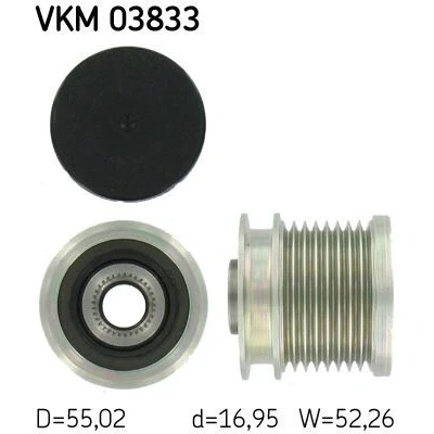 Abbildung von SKF VKM 03833 Freilauf Lichtmaschine 52,3