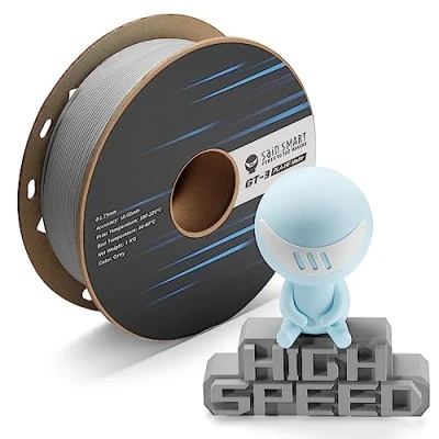 Abbildung von SainSmart GT 3 Mattes PLA Filament 1,75mm, bis zu 500mm/s Schneller Druck, Hochwertiges 3D Drucker Filament, 1 KG Spule, Maßgenauigkeit +/ 0,02mm, Grau