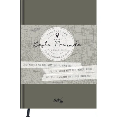 Abbildung von GuideMe Reisetagebuch Travel Memories „Beste Freunde“: Tagebuch zum Ausfüllen für Freunde mit inspirierenden Fragen, personalisierbarem Hardcover Einband &amp; Lesebändchen (GuideMe Reiseführer)