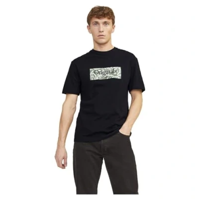 Abbildung von JACK&amp;JONES Herren JORLAFAYETTE Branding Tee SS Crew Neck T Shirt, Black, M