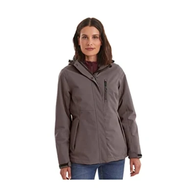 Abbildung von Killtec Damen Outdoorjacke Funktionsjacke mit abzippbarer Kapuze KOW 140 WMN Jckt wasserdicht, Winddicht, atmungsaktiv 00548 dunkel Malve 50