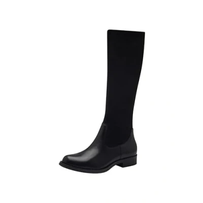Abbildung von Tamaris COMFORT Damen Hohe Stiefel ohne Absatz mit Reißverschluss Elegant, Schwarz (Schwarz), 41 EU