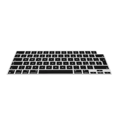 Abbildung von kwmobile Silikon Tastaturschutz QWERTY (Italienisch) kompatibel mit Apple MacBook Air 13.6 M3 2024 A3113 Schwarz