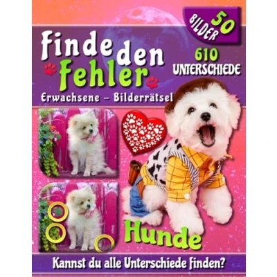 Abbildung von Finde den Fehler Erwachsene Bilderrätsel: Buch „Finde die Unterschiede“. Können Sie alle Unterschiede finden?