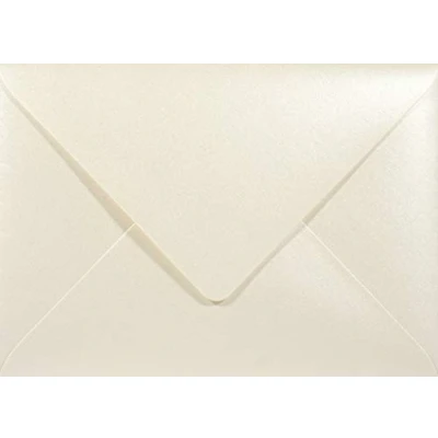 Abbildung von Netuno 25 Umschläge Perlmutt Creme DIN B6 125x 175 mm 120g Majestic Candelight Cream Briefumschläge schön metallic für Taufe Weihnachten Einladungs Karten Hochzeits Geburtstagskarten
