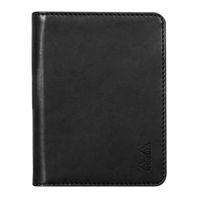 Abbildung von Rhodia 211001C Mappe für Block oder Notizheft Rhodiarama N11, DIN A7 (7,4x10,5 cm) 9,5x12,5 cm, elegant und praktisch, Schwarz, 1 Stück