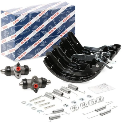 Abbildung von BOSCH 0 204 113 596 Bremsensatz, Trommelbremse mit Radbremszylinder, Zubehör VOLKSWAGEN: TRANSPORTER 3 Kasten, Bus
