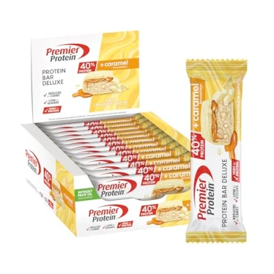 Abbildung von Premier Protein Bar Deluxe 40% White Chocolate Vanilla 12x50g Low sugar Carb palmölfrei