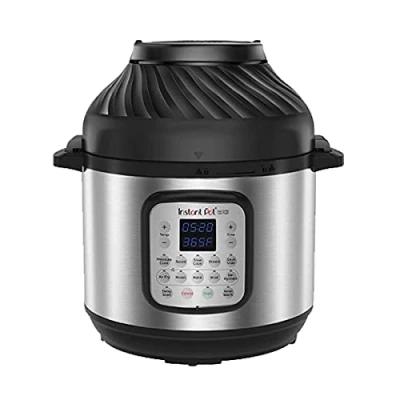 Abbildung von Instant Pot Duo Crisp + Heißluftfritteuse 11 in 1 Elektro Multikocher 5.7 L Schnellkochtopf, Luftfritteuse, Schongarer, Dampfgarer, Dehydrator mit Grill, Warmhalte und Backfunktion, Edelstahl