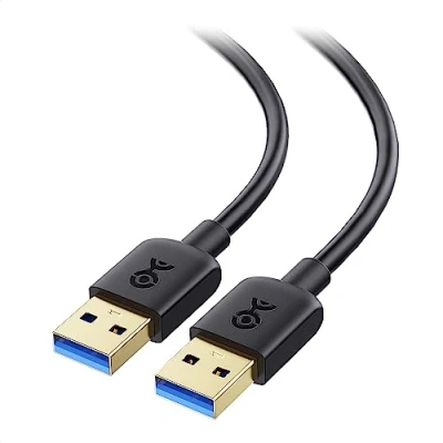 Abbildung von Cable Matters 2er Pack Langes USB 3.0 Kabel 1,8m (USB auf Kabel, Stecker zu A Kabel) in Schwarz 1,8 Meter