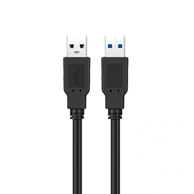 Abbildung von Ewent USB 3.0 Typ A an EIN/Frau/Mann, geschirmtes Kabel Dual 28 AWG Kupfer, Übertragung von bis zu 5 GMbit Geschwindigkeit, Kabellänge 1 m, schwarz