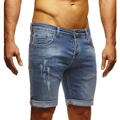 Abbildung von Leif Nelson Shorts Herren Kurze Hosen Männer Jeansshorts Denim Sommer Freizeithose Basic LN 1397