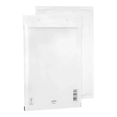 Abbildung von 10 Luftpolsterumschläge Polsterumschlag Versandtaschen Bantex G7 (250 x 350 mm) 17/G, Weiß, mit Selbstklebeverschluss