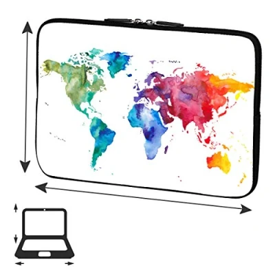Abbildung von PEDEA Design Schutzhülle Notebook Tasche bis 15,6 Zoll (39,6cm), Color World