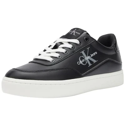 Abbildung von Calvin Klein Jeans Damen Cupsole Sneaker aus Leder, Schwarz (Black/Bright White), 37