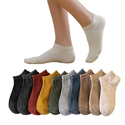 Abbildung von 10 Paar Damen Sneaker Socken Baumwolle Knöchel Low Cut No Show
