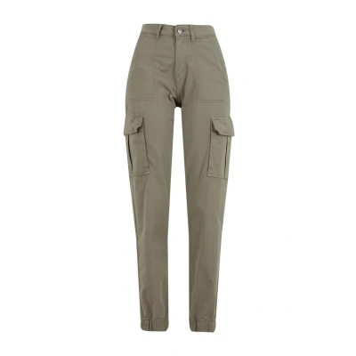 Abbildung von Urban Classics Twill Utility Cargohose, Damen, Größe: 26x26, Palegreen