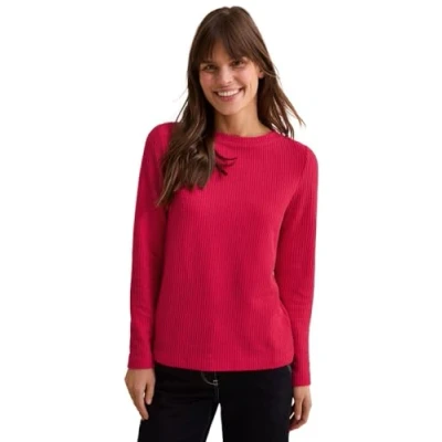Abbildung von Cecil Struktur Strickpullover, Damen, Größe: Medium, Rot