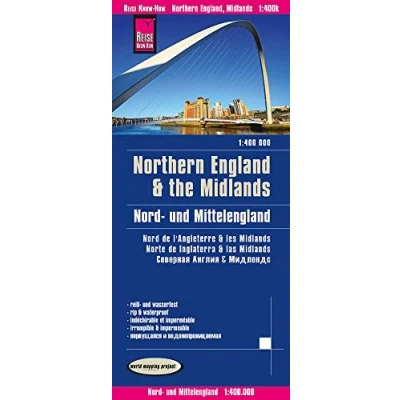 Abbildung von Reise Know How Landkarte Nord und Mittelengland / Northern England &amp; the Midlands (1:400.000): reiß wasserfest (world mapping project)