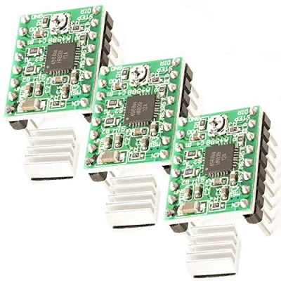 Abbildung von AZDelivery 3 x A4988 Schrittmotor Treiber Modul mit Kühlkörper kompatibel Arduino und Raspberry Pi inklusive E Book!