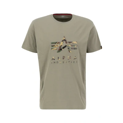 Abbildung von Alpha Industries CAMO PP T Tshirt print, Herren, Größe: Large, Olive