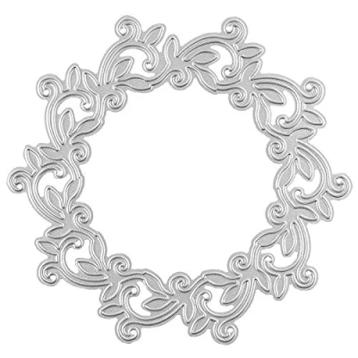 Abbildung von Ideen mit Herz Stanzschablone, Kranz, Ø 10,3cm, passend für gängige Stanzmaschinen Schablone zum Gestalten von Kartenauflegern, Anhängern, Grußkarten Weihnachten, Advent, Winter, Dekokranz
